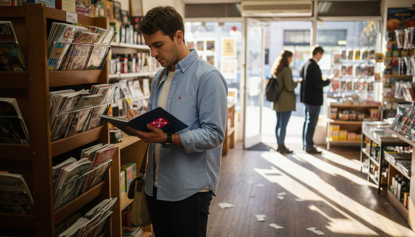 Employee observing customers in retail store