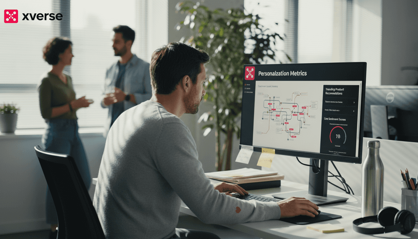 Analyst viewing AI personalization dashboard