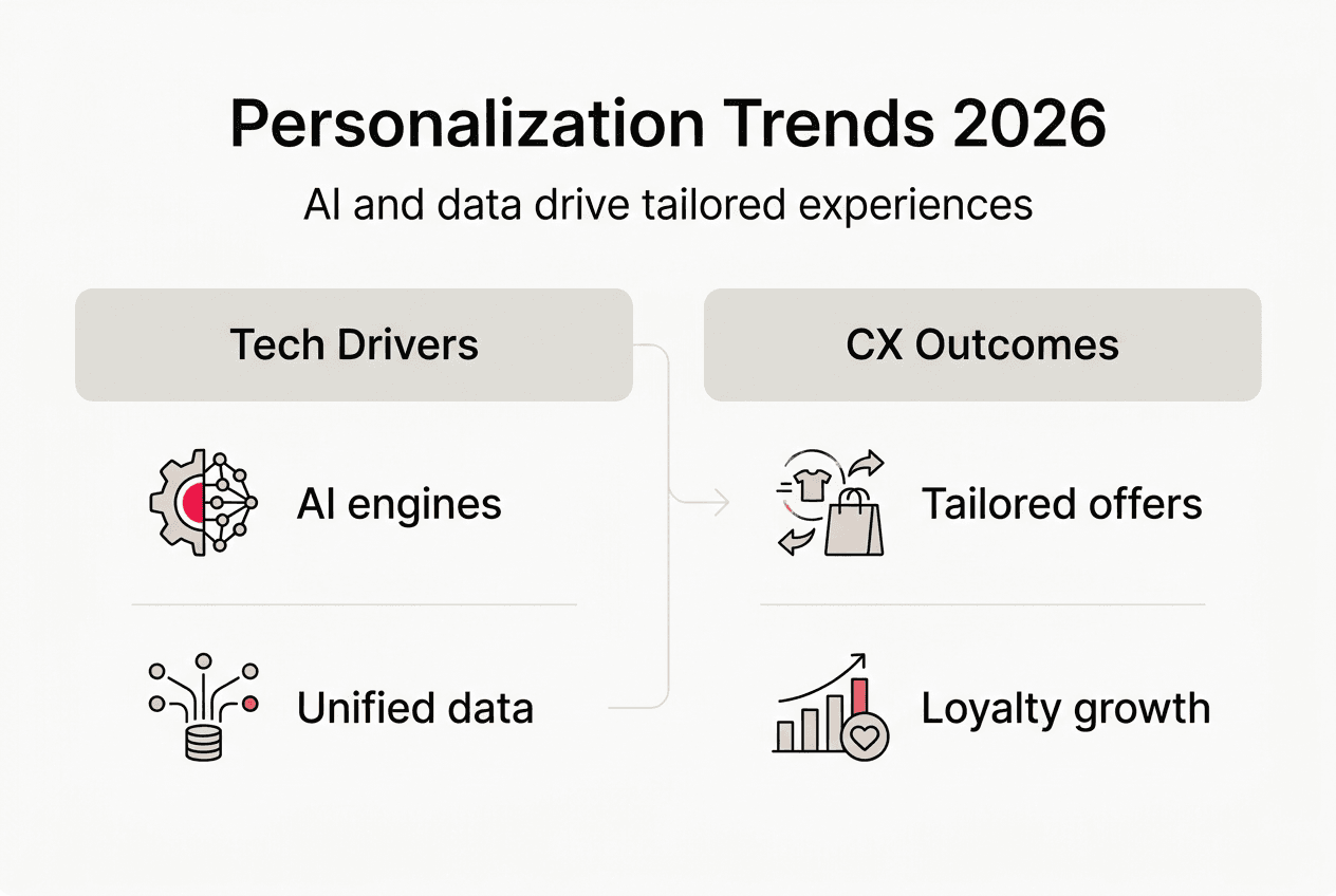 Infographic on 2026 personalization trends and impacts
