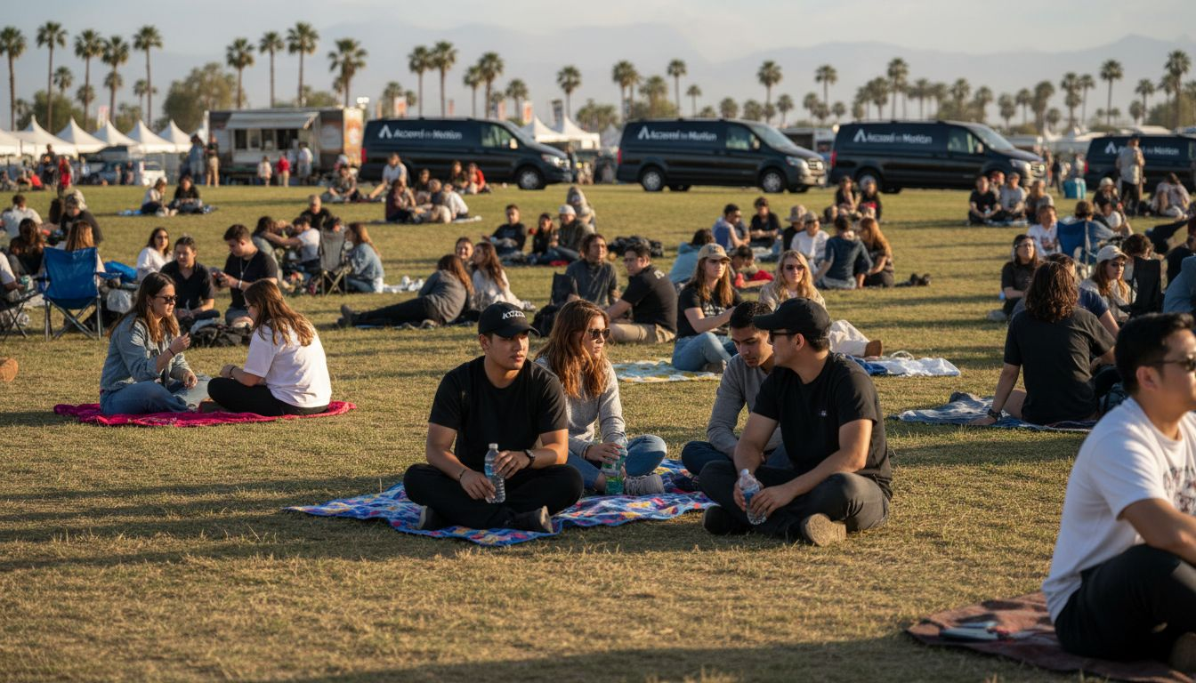 Crowd enjoying Coachella at Empire Polo Club