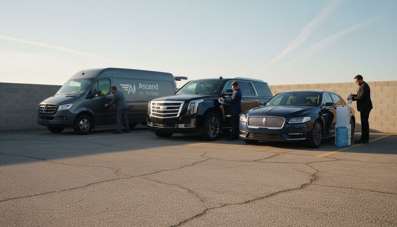 Luxury taxi fleet with attentive drivers