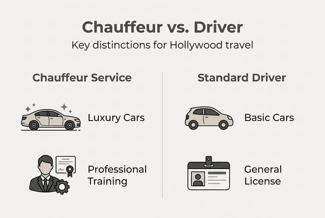 Infographic highlighting chauffeur versus standard driver