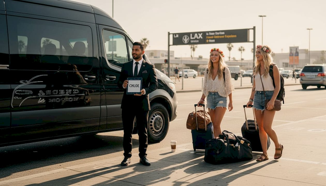 Chauffeur greets Coachella travelers curbside at LAX