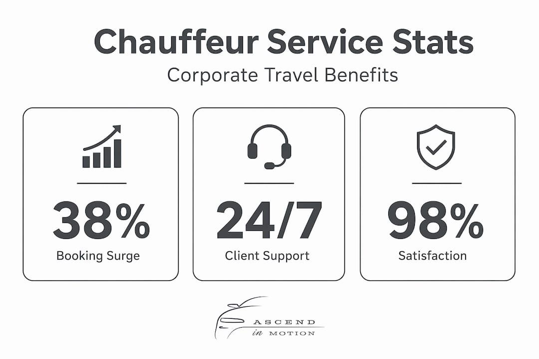 Infographic with chauffeur service statistics