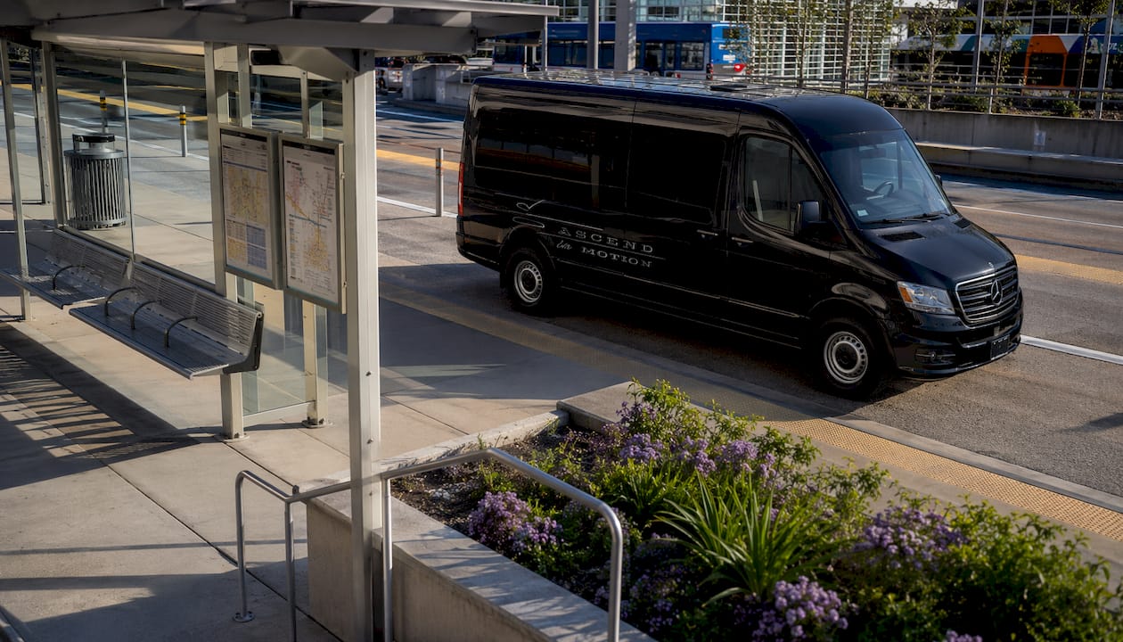 LAX Metro Transit Center bus shelter exterior