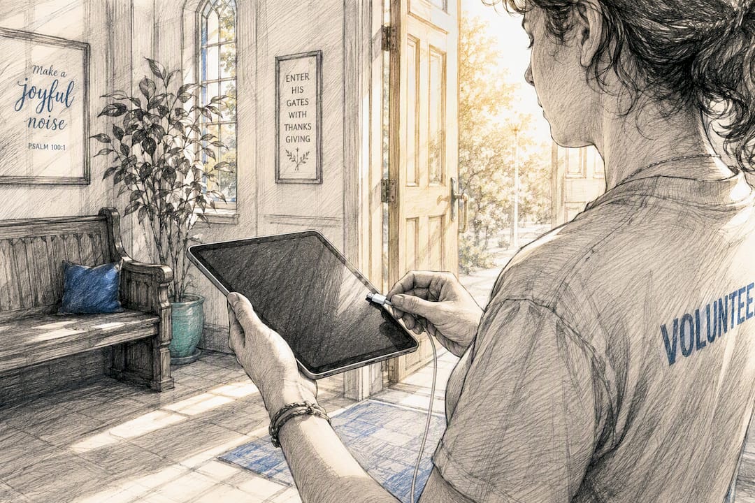Volunteer revoking permissions using tablet