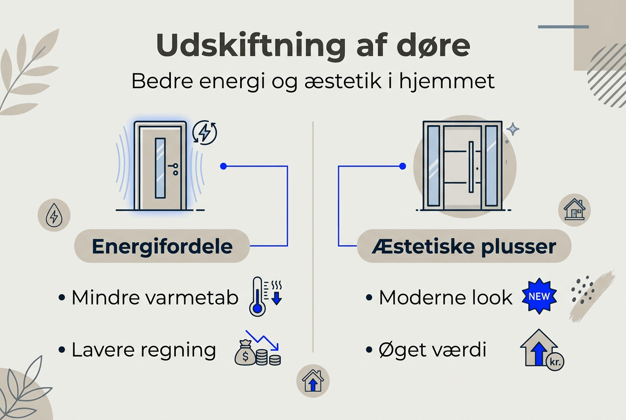 Infografik: Sådan får du både energibesparelser og flottere hjem med nye døre