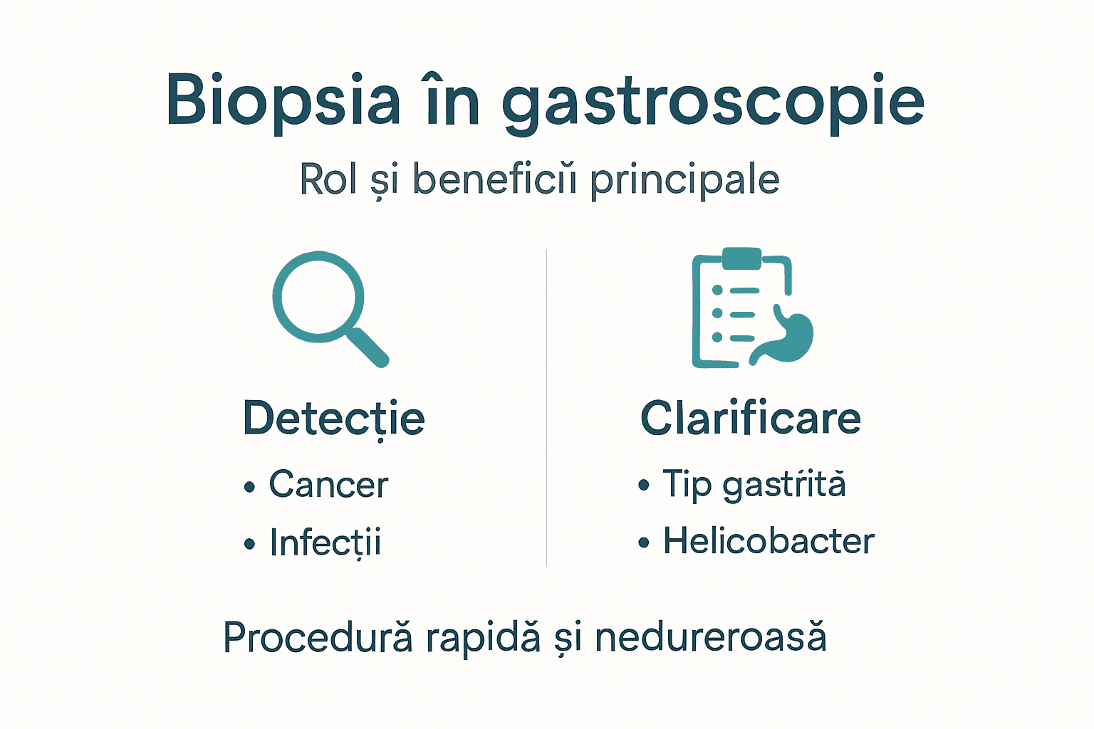 Infografic: De ce este importantă biopsia în timpul gastroscopiei