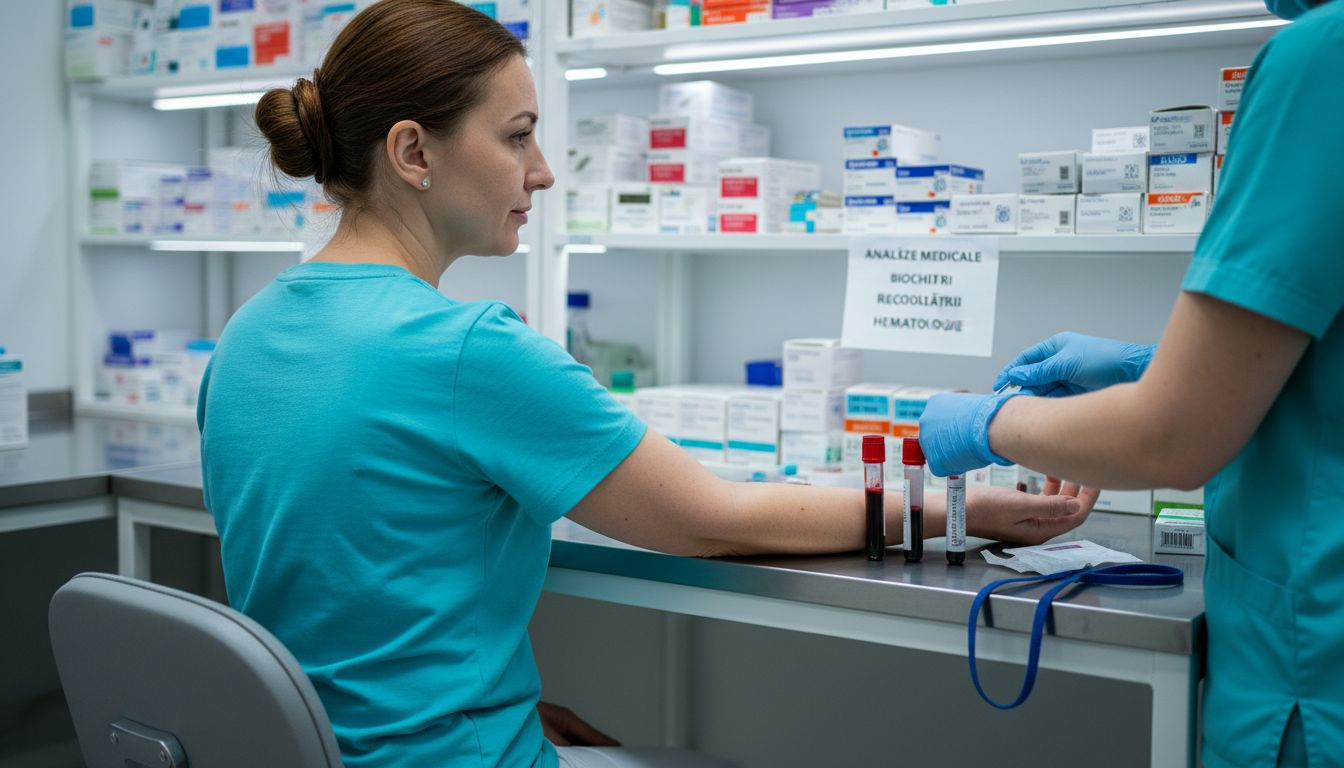 O femeie care își face testele hormonale din sânge