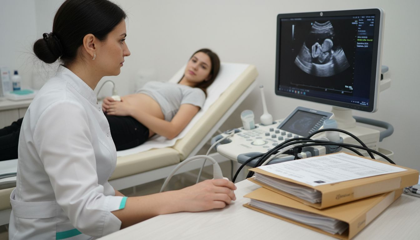 Ecografie 4D realizată într-un cabinet medical privat