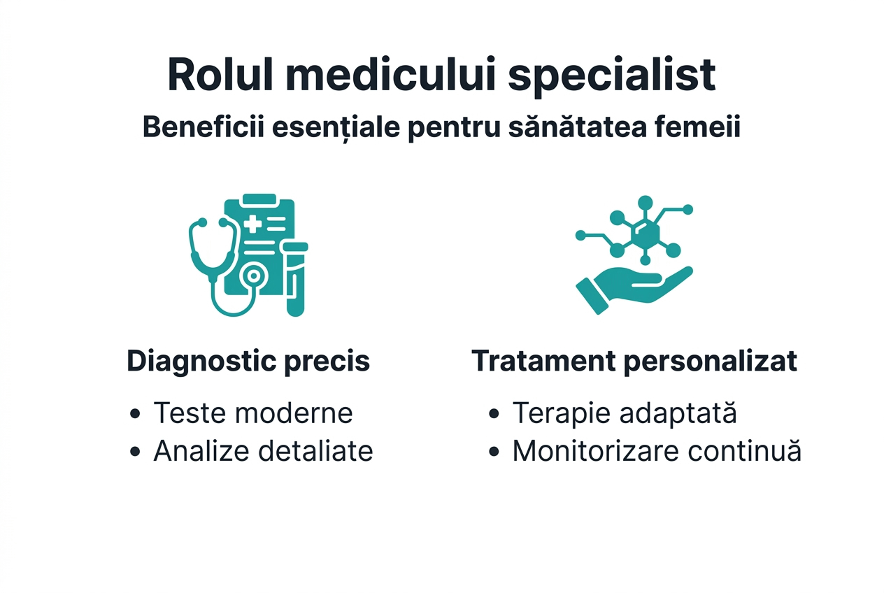 Infografic: importanța medicului specialist în sănătatea femeii