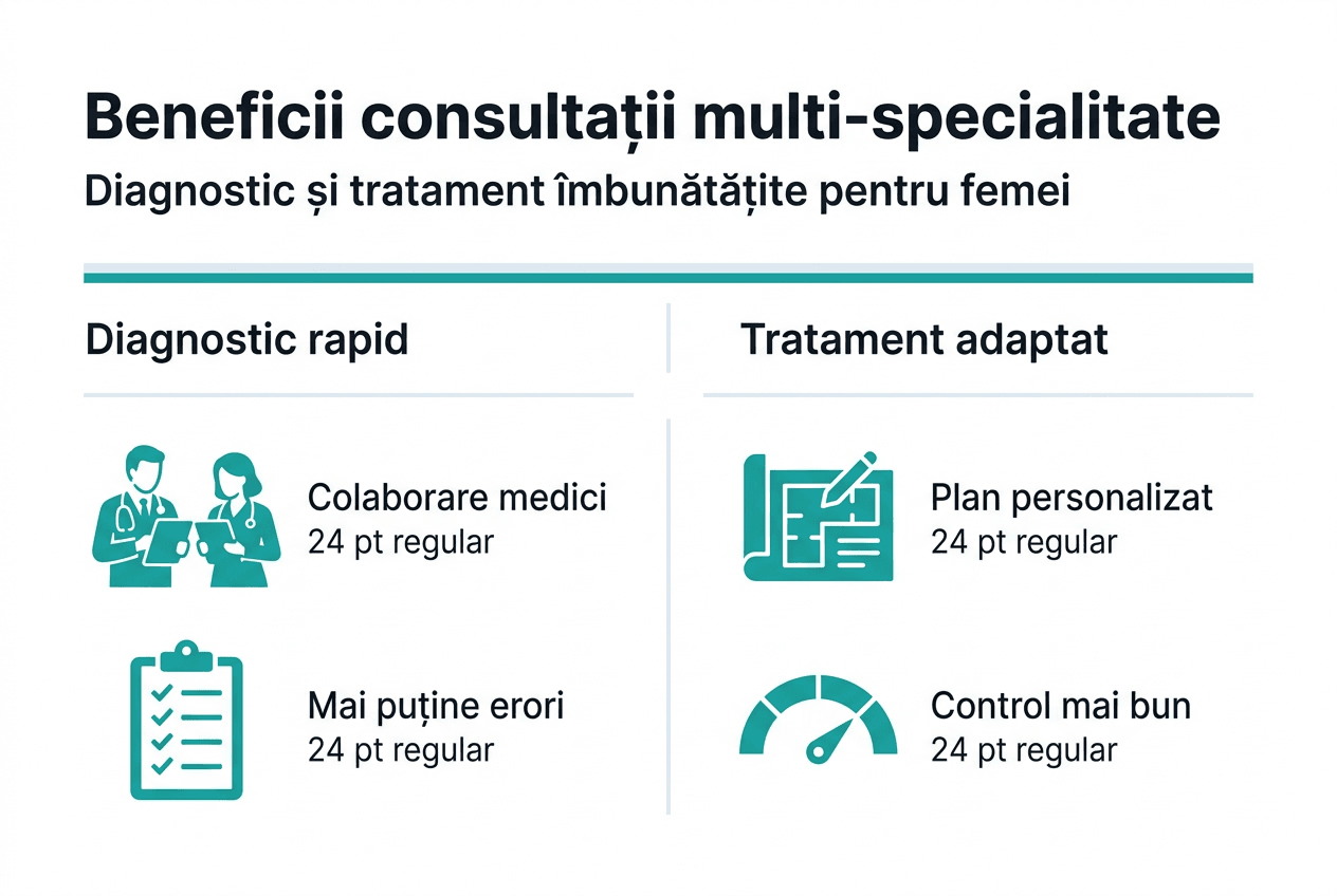 Infografic: Avantajele consultațiilor cu echipe medicale multidisciplinare