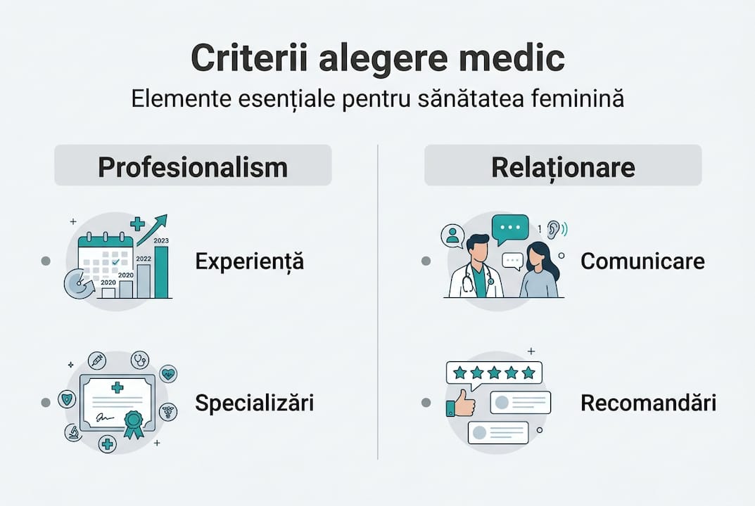 Infografic: Ce trebuie să știi când alegi medicul potrivit pentru sănătatea femeilor