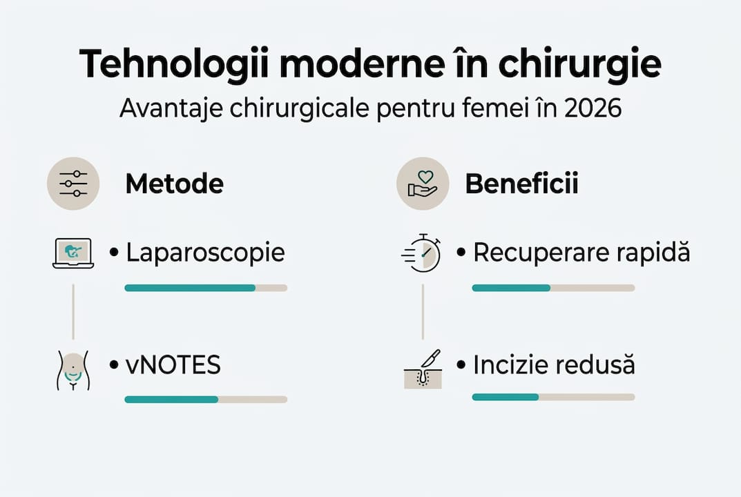 Infografic: cele mai moderne tehnici și avantajele chirurgiei minim invazive