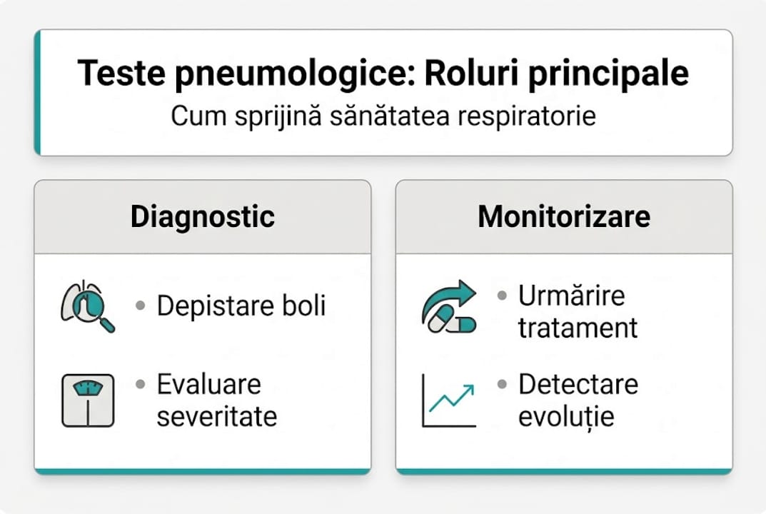 Infografic: pentru ce sunt folosite testele de pneumologie