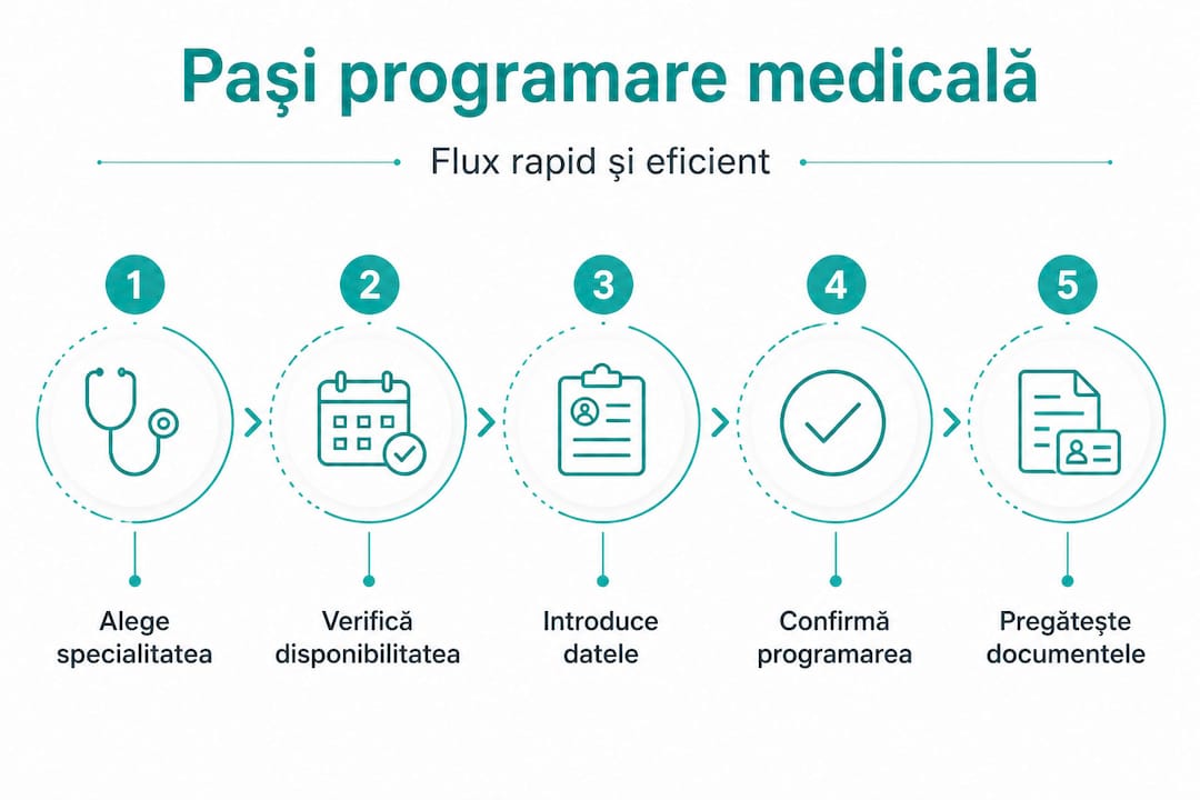 Infografic: Cum să îți programezi o consultație medicală, pas cu pas