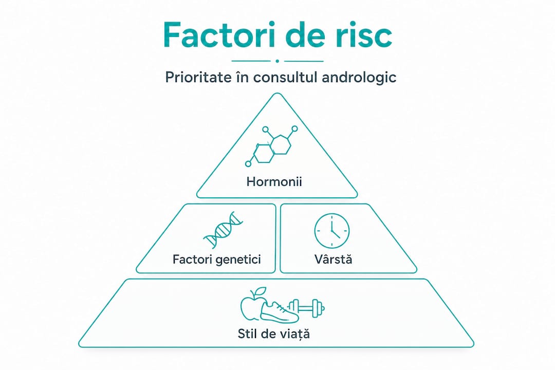Infografic: când este recomandat să mergi la androlog – principalii factori de risc