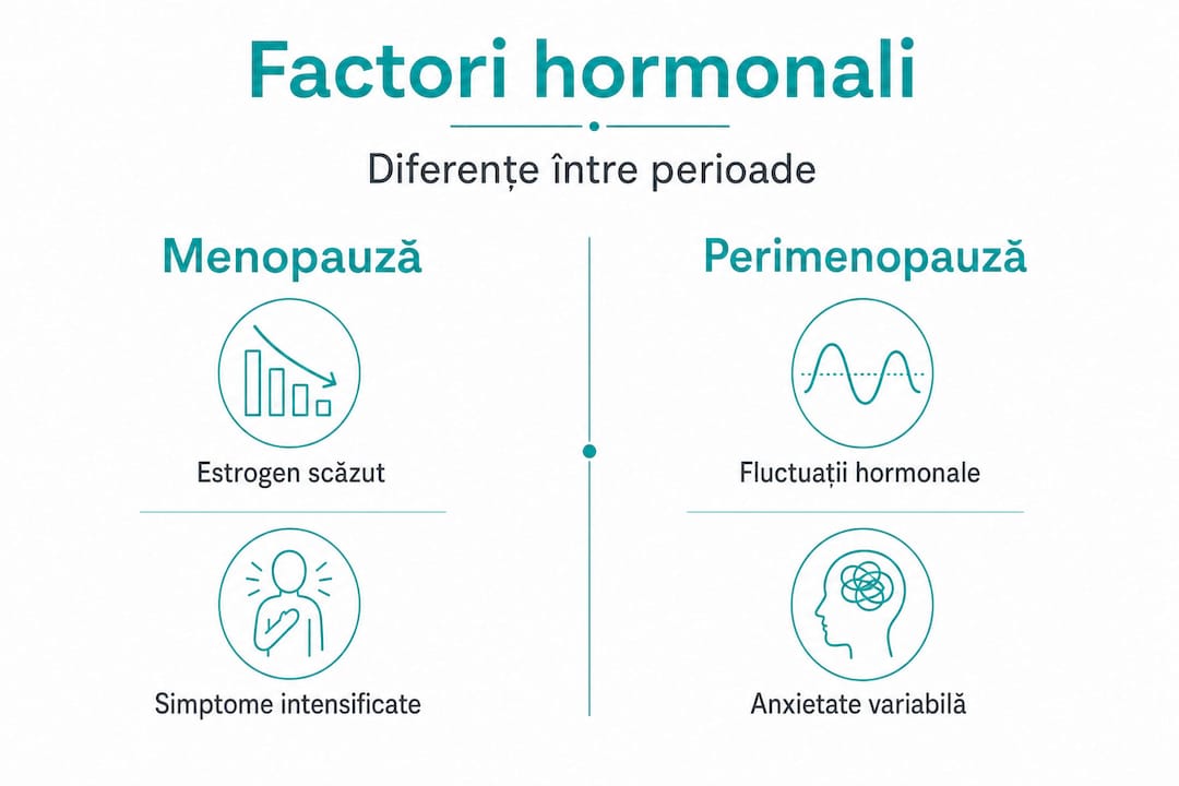 Infografic: Cum influențează hormonii anxietatea în timpul menstruației – comparații și informații utile