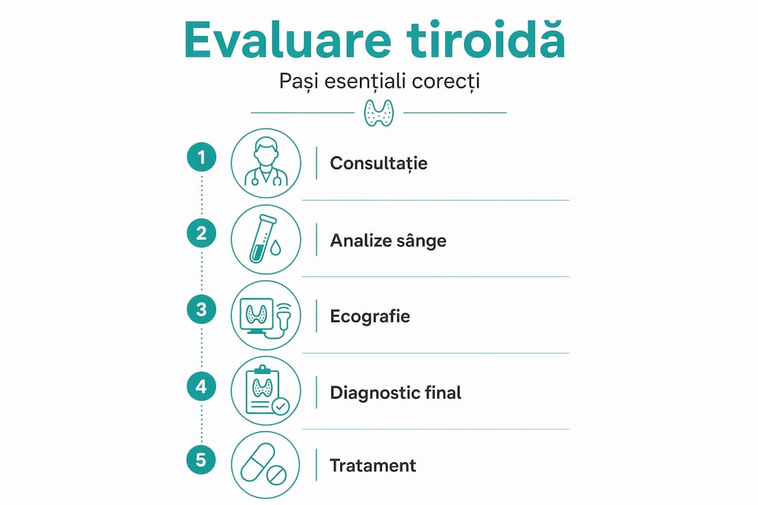 Ghid vizual pentru verificarea sănătății tiroidei în 5 pași