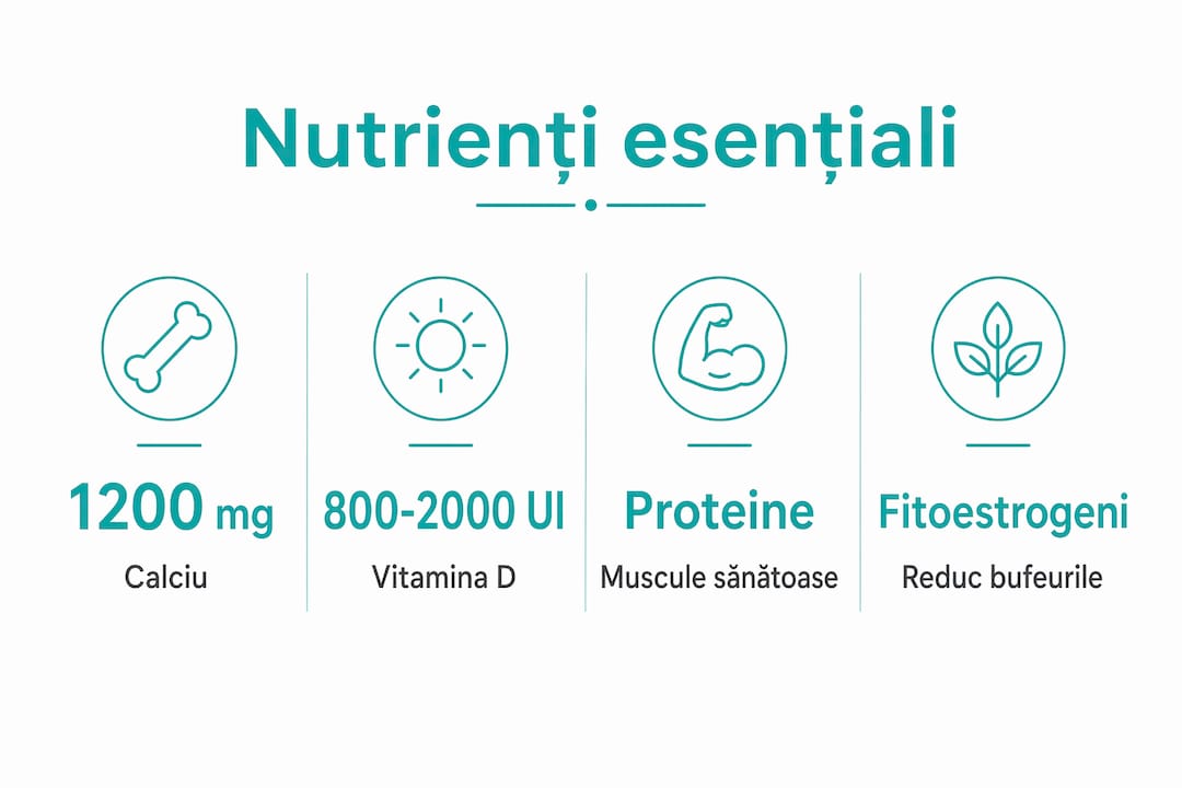 Vizual interactiv: nutrienții de bază care nu trebuie să lipsească din alimentație în perioada menopauzei