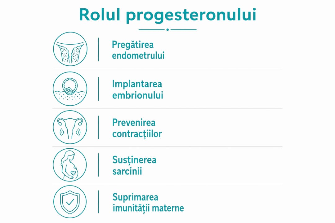 Infografic: cum acționează progesteronul în fiecare etapă a sarcinii