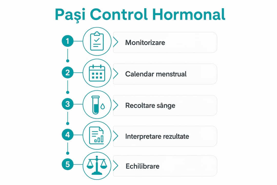 Infografic: Cum îți poți monitoriza echilibrul hormonal – pași esențiali pentru femei