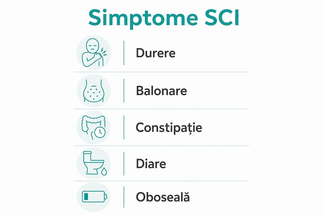 Infografic: cum evoluează simptomele în sindromul de colon iritabil, pas cu pas