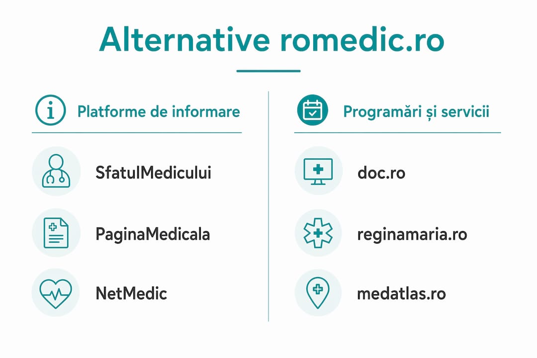 Infografic: comparație între principalele alternative la romedic.ro