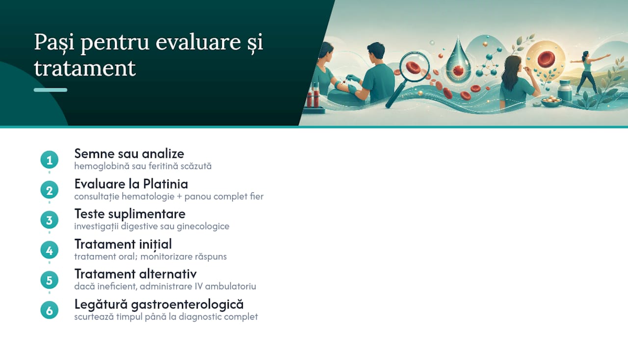 Programare pentru evaluarea și tratamentul anemiei feriprive — overview diagram