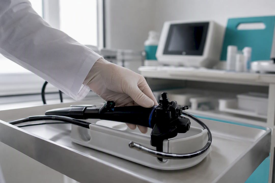 Aparat cu endoscop nazal în clinică