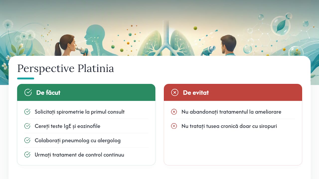 Perspectiva Centrului Medical Platinia asupra astmului alergic — overview diagram