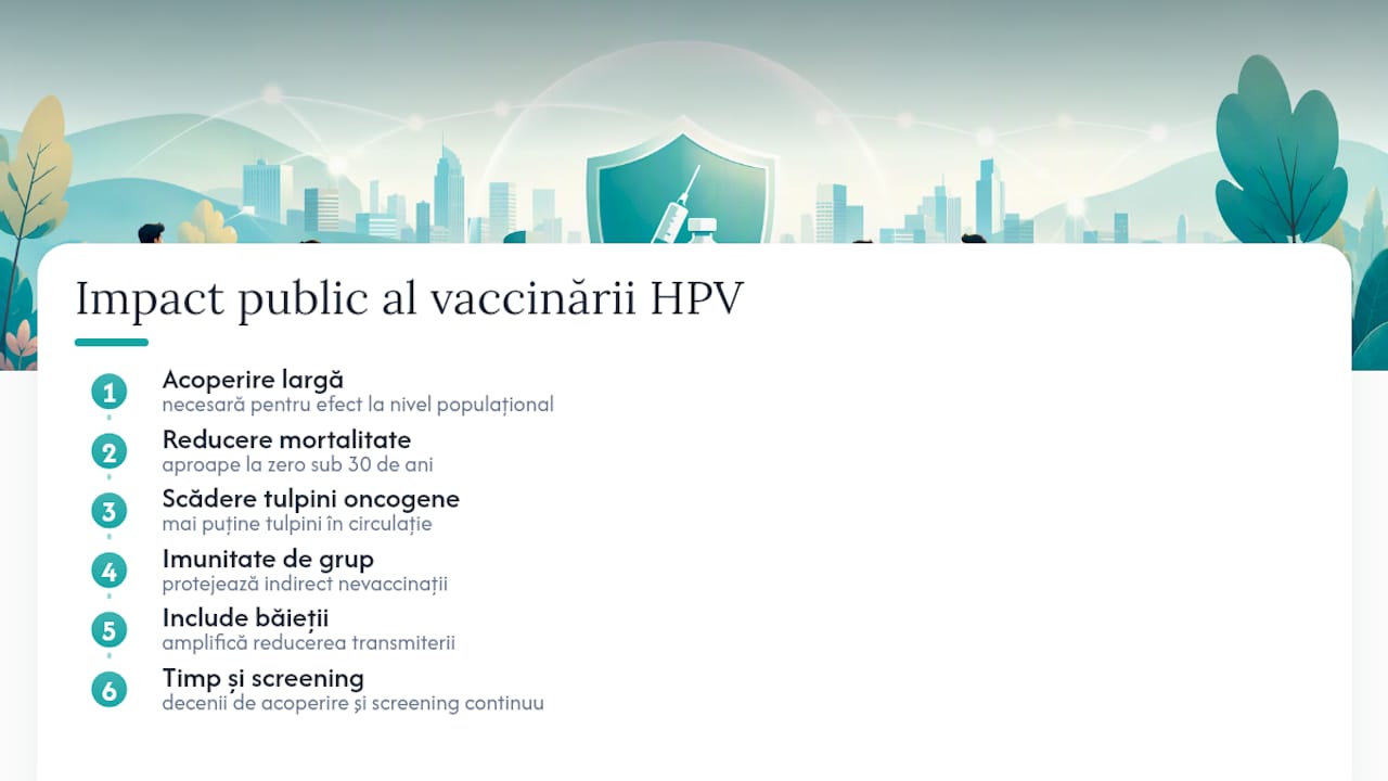 Impactul vaccinului HPV asupra sănătății publice — overview diagram
