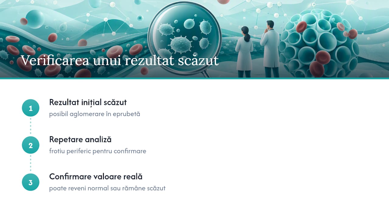 Procesul de evaluare a trombocitelor scăzute