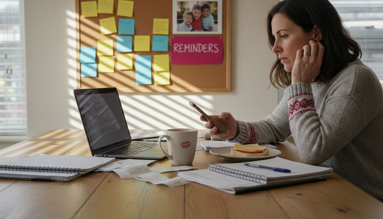 Businesswoman stressed by DIY digital marketing tasks