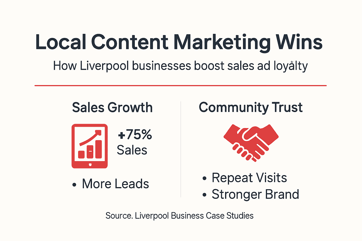 Infographic of sales growth and trust from local content