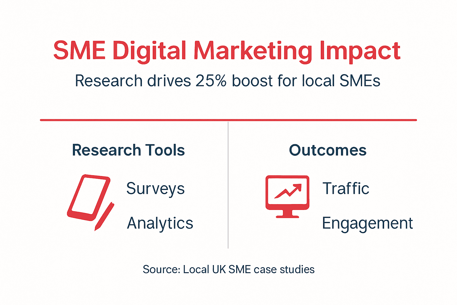 Infographic on SME digital marketing research and results