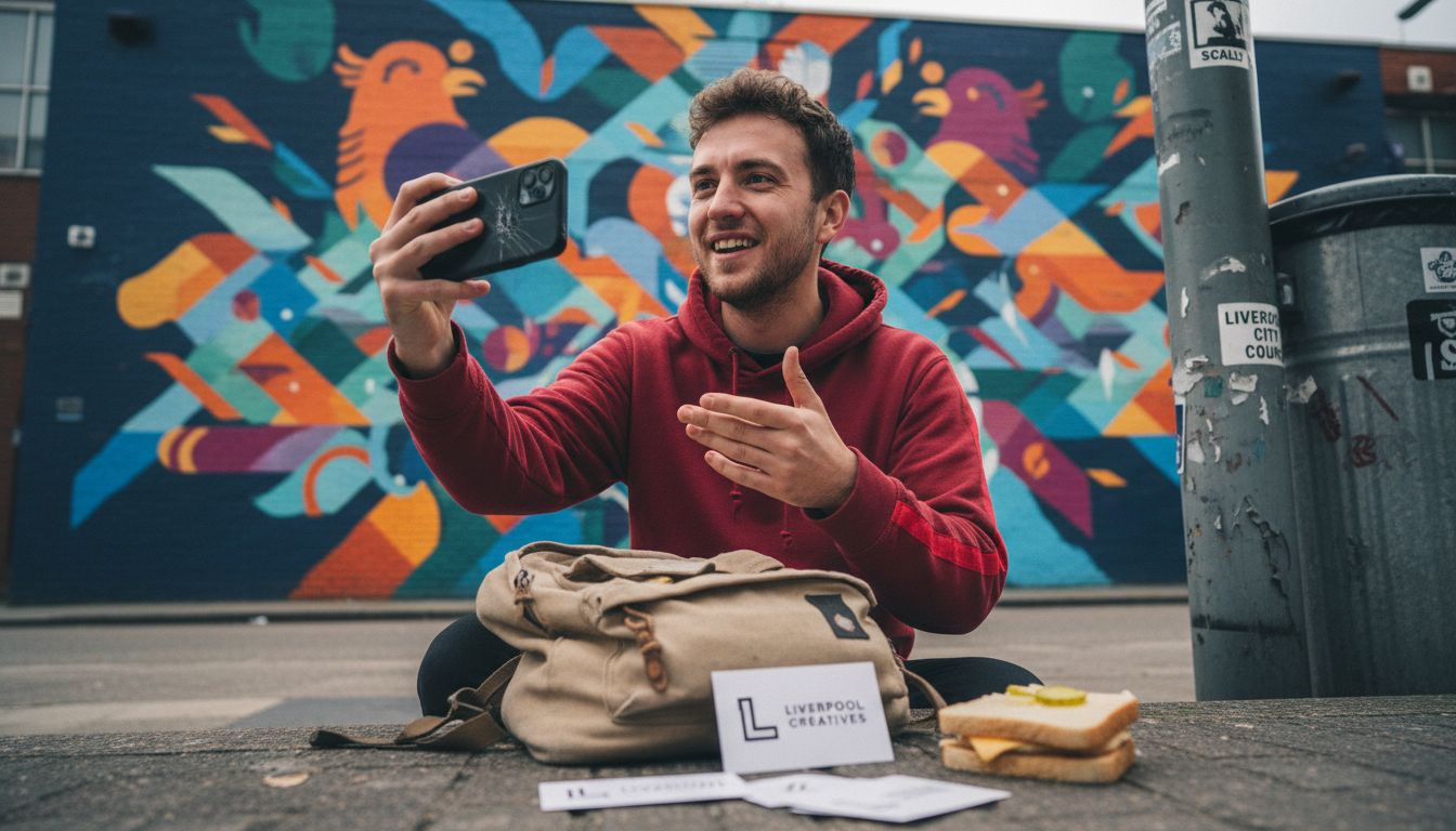 Man films short video in Liverpool street