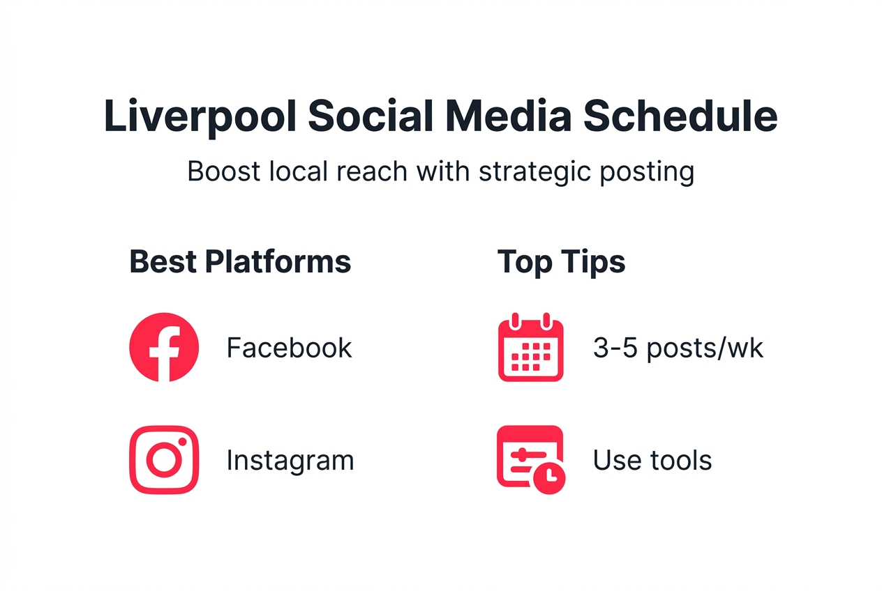 Infographic Liverpool social posting schedule tips