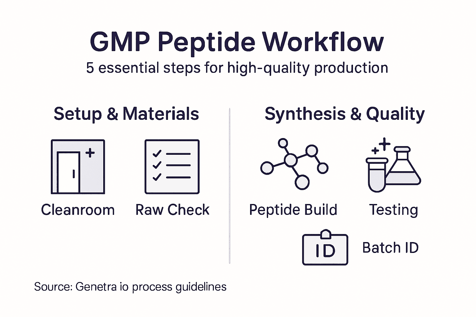 Step-by-Step GMP Peptide Manufacturing Workflow Guide