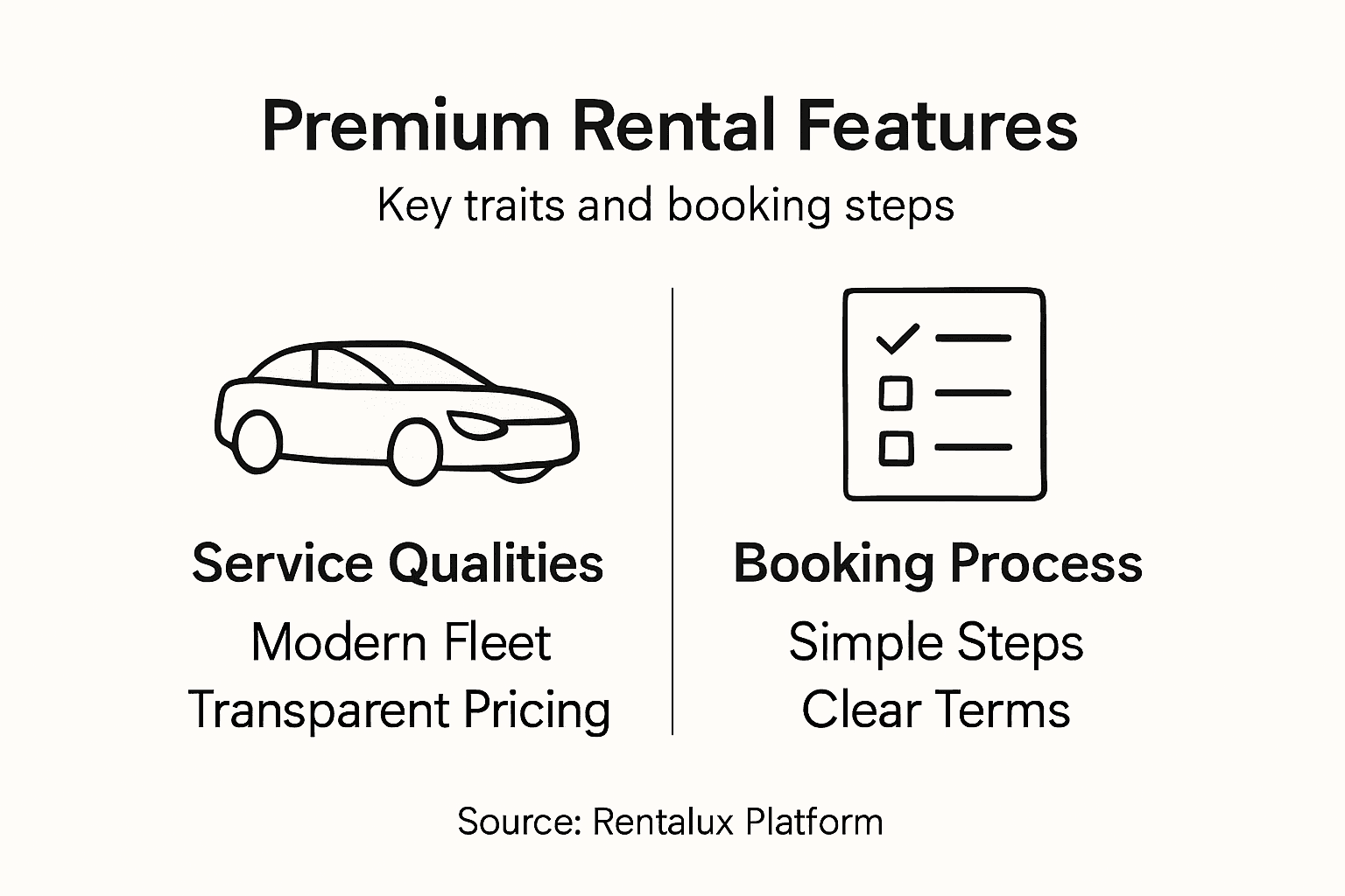 Infographic highlights premium rental features