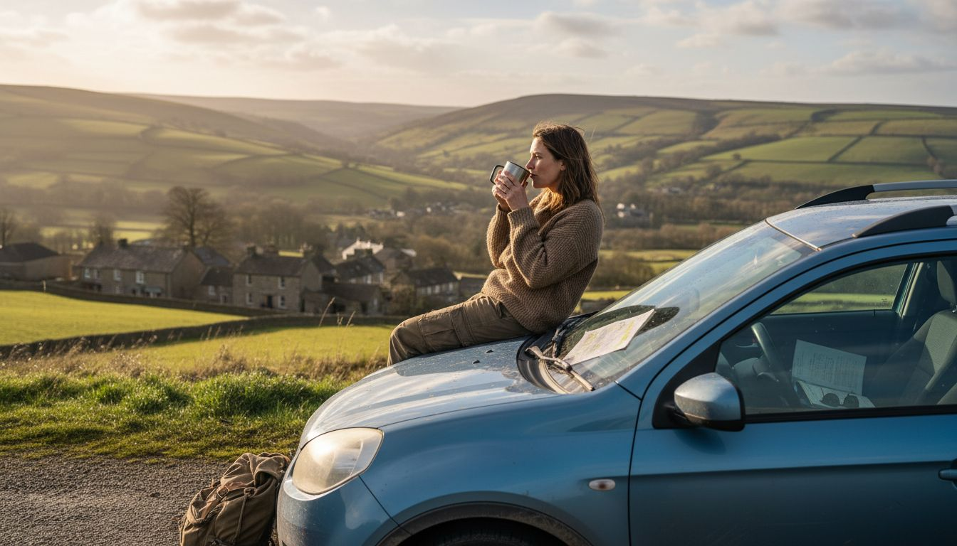 Woman enjoying flexible European road trip
