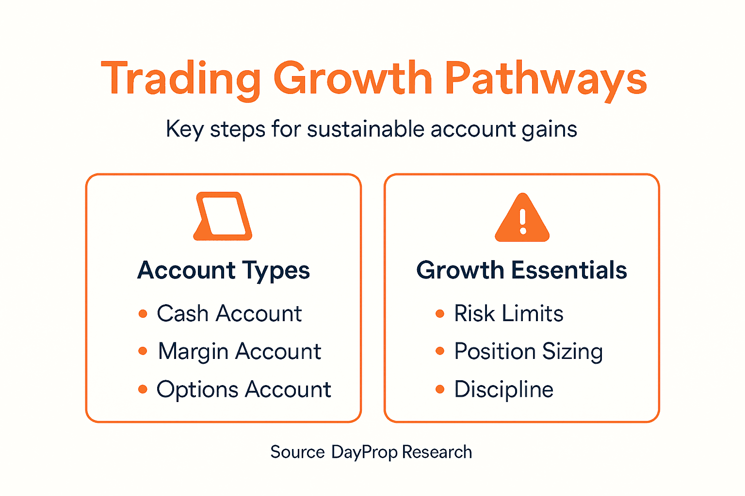 Infographic on consistent trading account growth