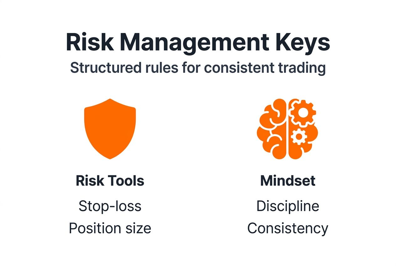 Infographic with risk management principles