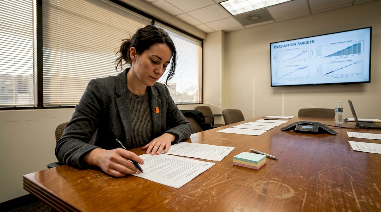 Prop firm evaluator reviewing challenge rules