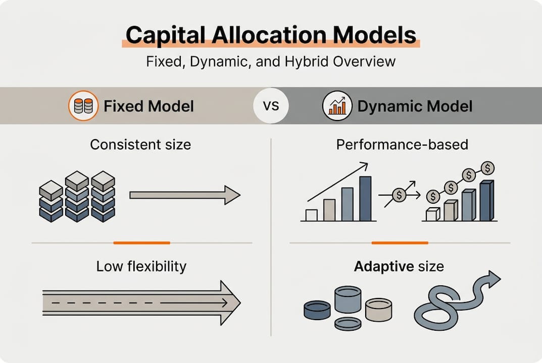 Infographic comparing allocation models key points