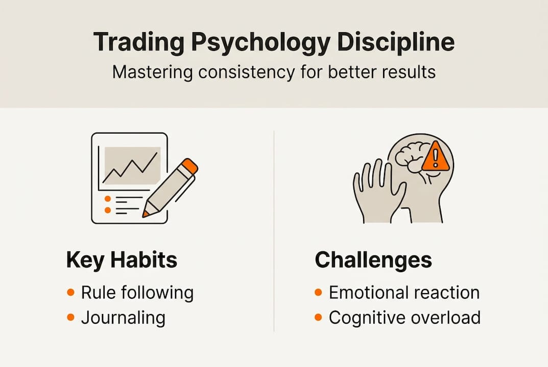 Infographic on discipline and consistency in trading