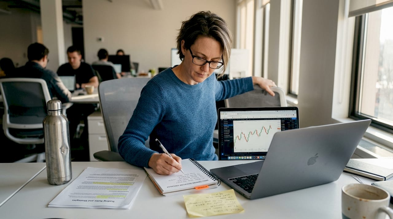 Trader stepping back for discipline check