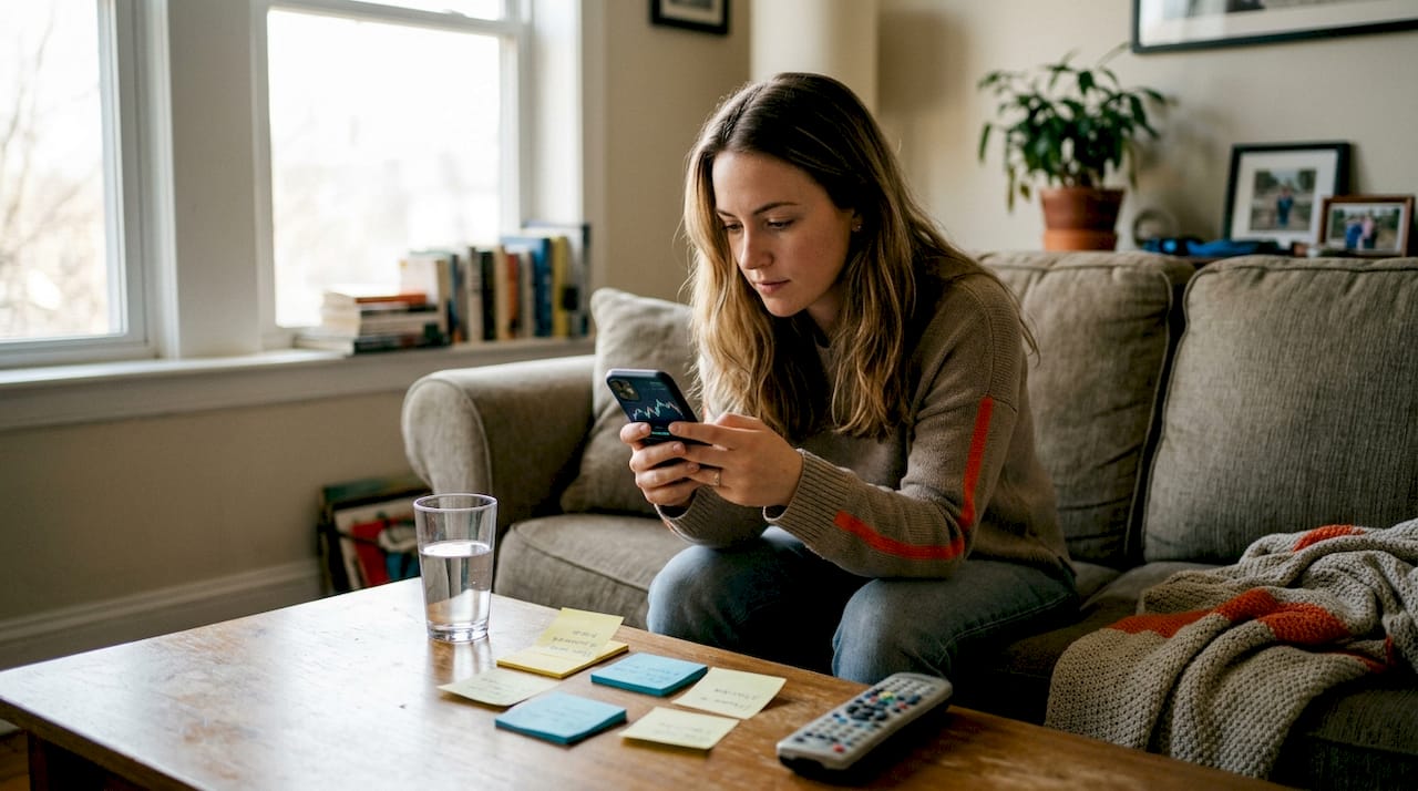 User distracted by gamified trading app