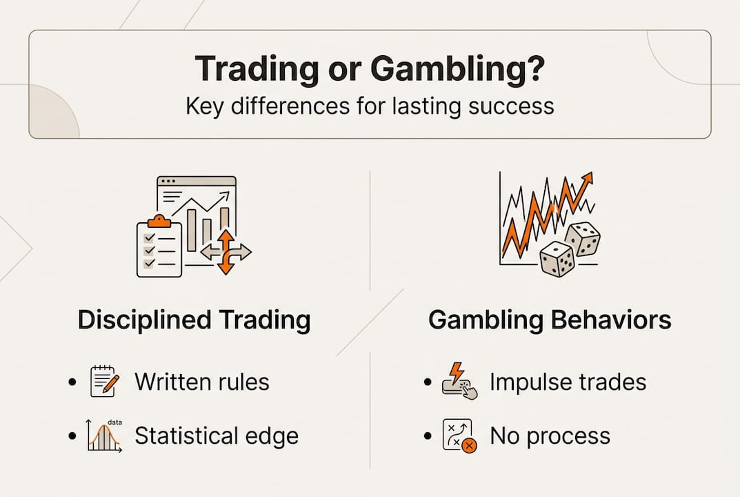 Infographic: trading discipline vs gambling