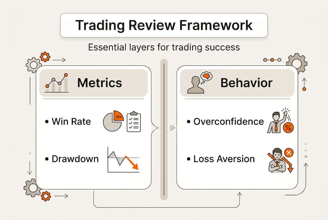 Infographic on trading review framework layers